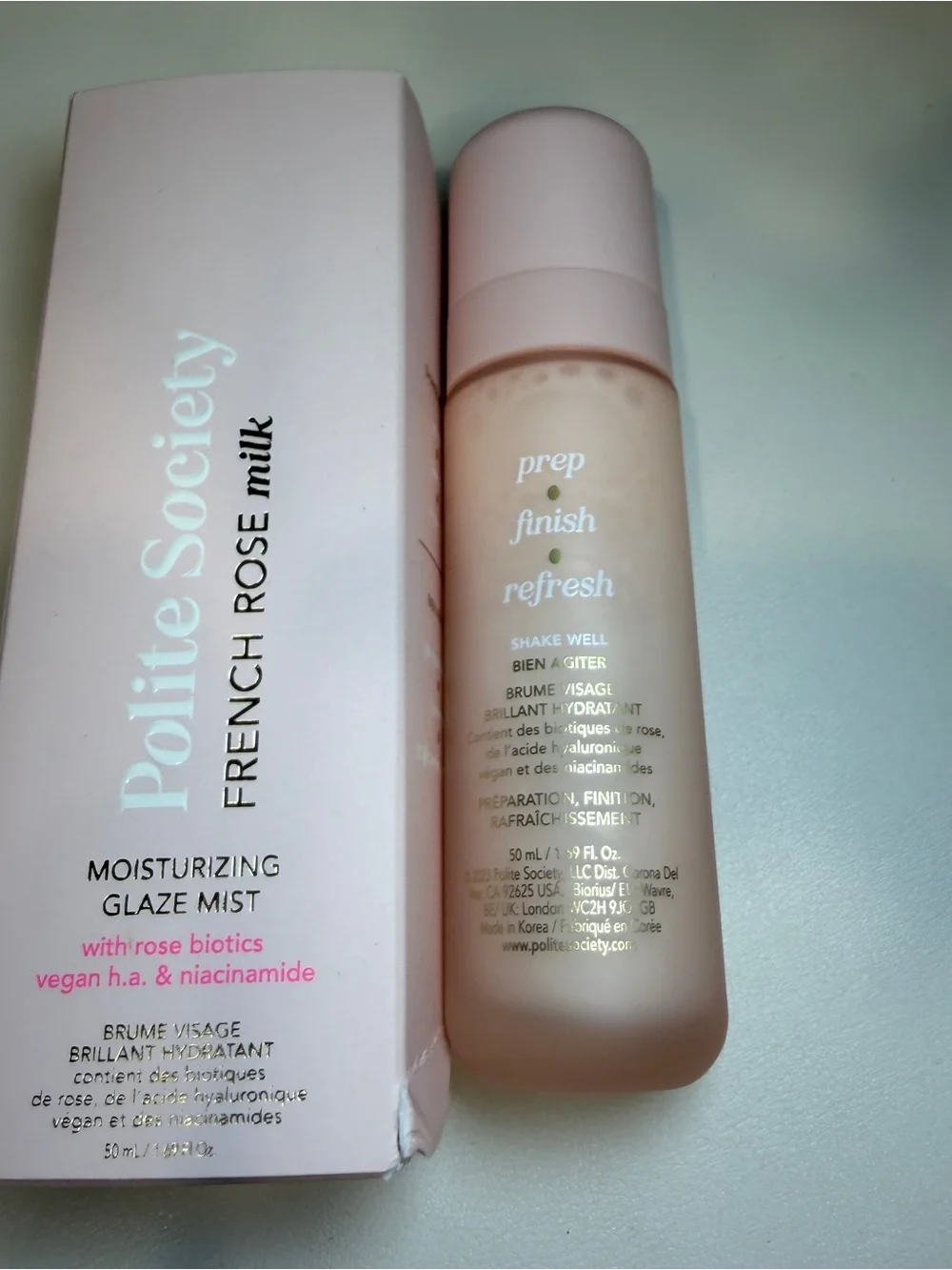 Polite Society French Rose Milk Moisturizing Glaze Mist 50ml